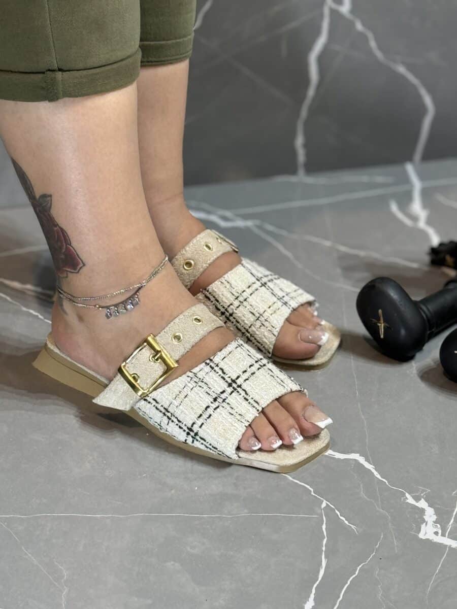 صندل مراکشی چهارخونه - Image 3