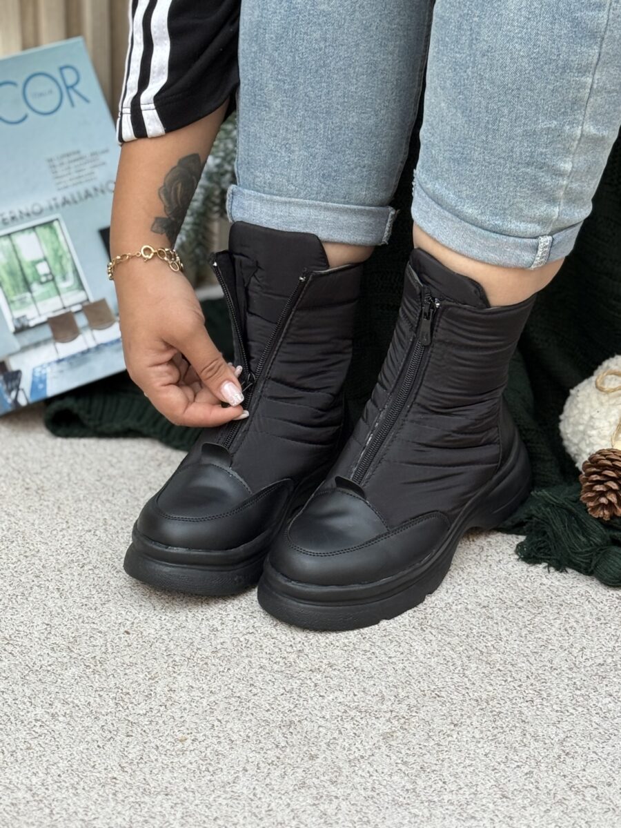 نیم بوت کاپشنی جلو زیپ - Image 11