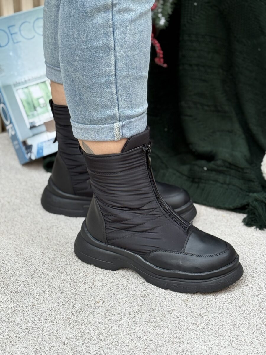 نیم بوت کاپشنی جلو زیپ - Image 10