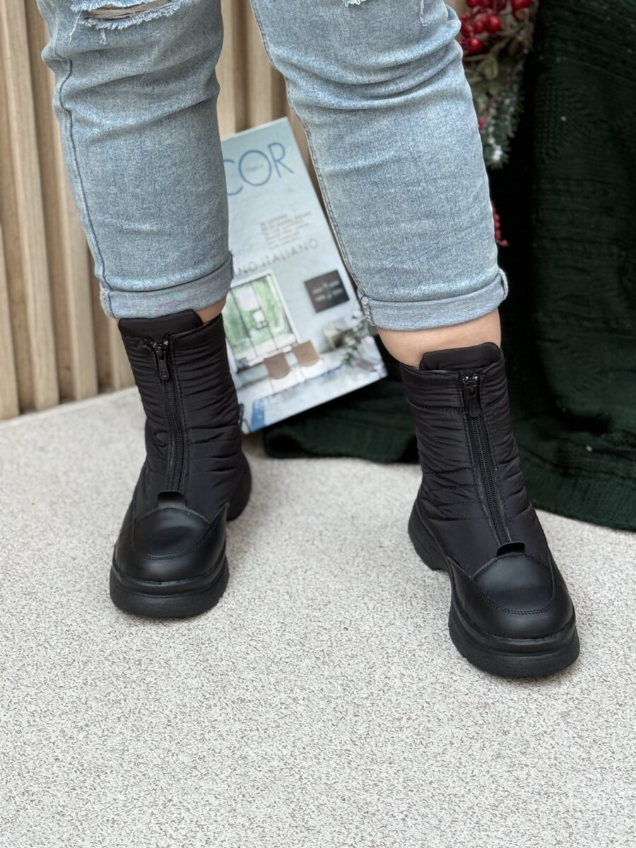 نیم بوت کاپشنی جلو زیپ - Image 9