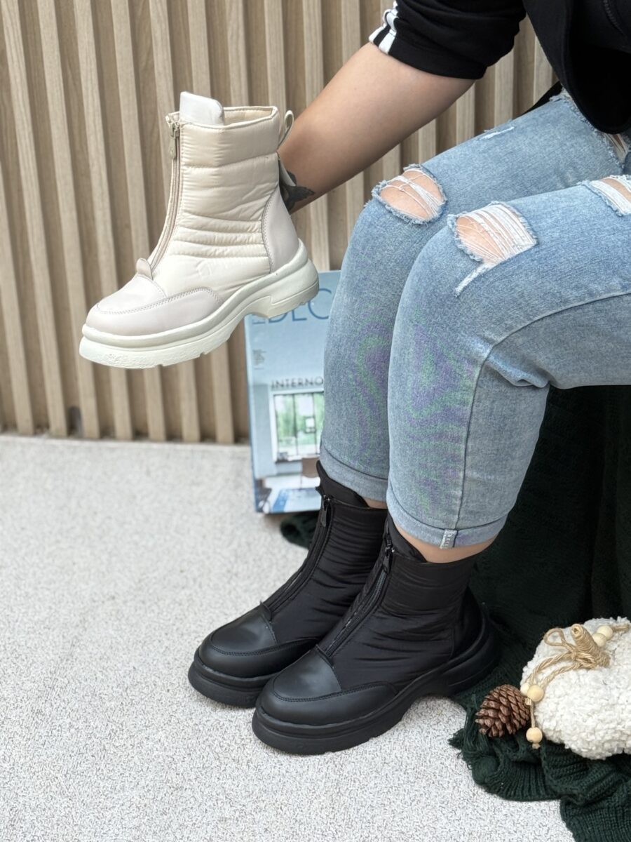 نیم بوت کاپشنی جلو زیپ - Image 7