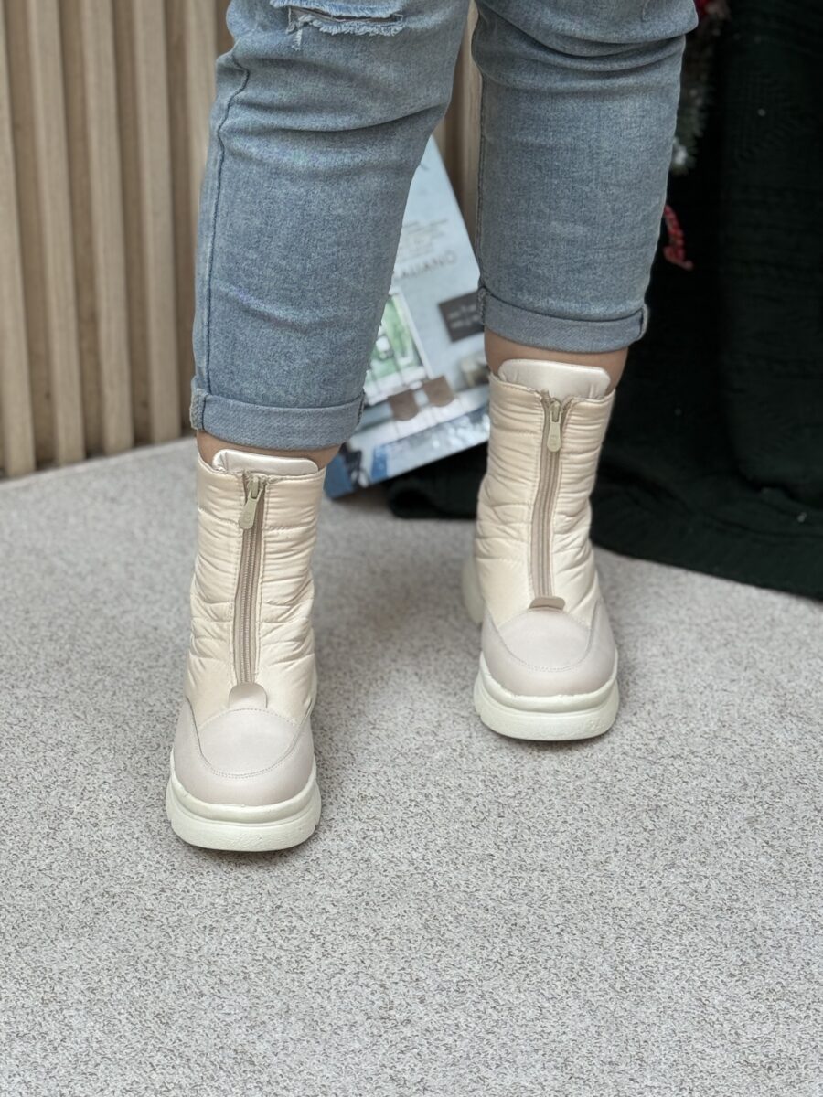 نیم بوت کاپشنی جلو زیپ - Image 5