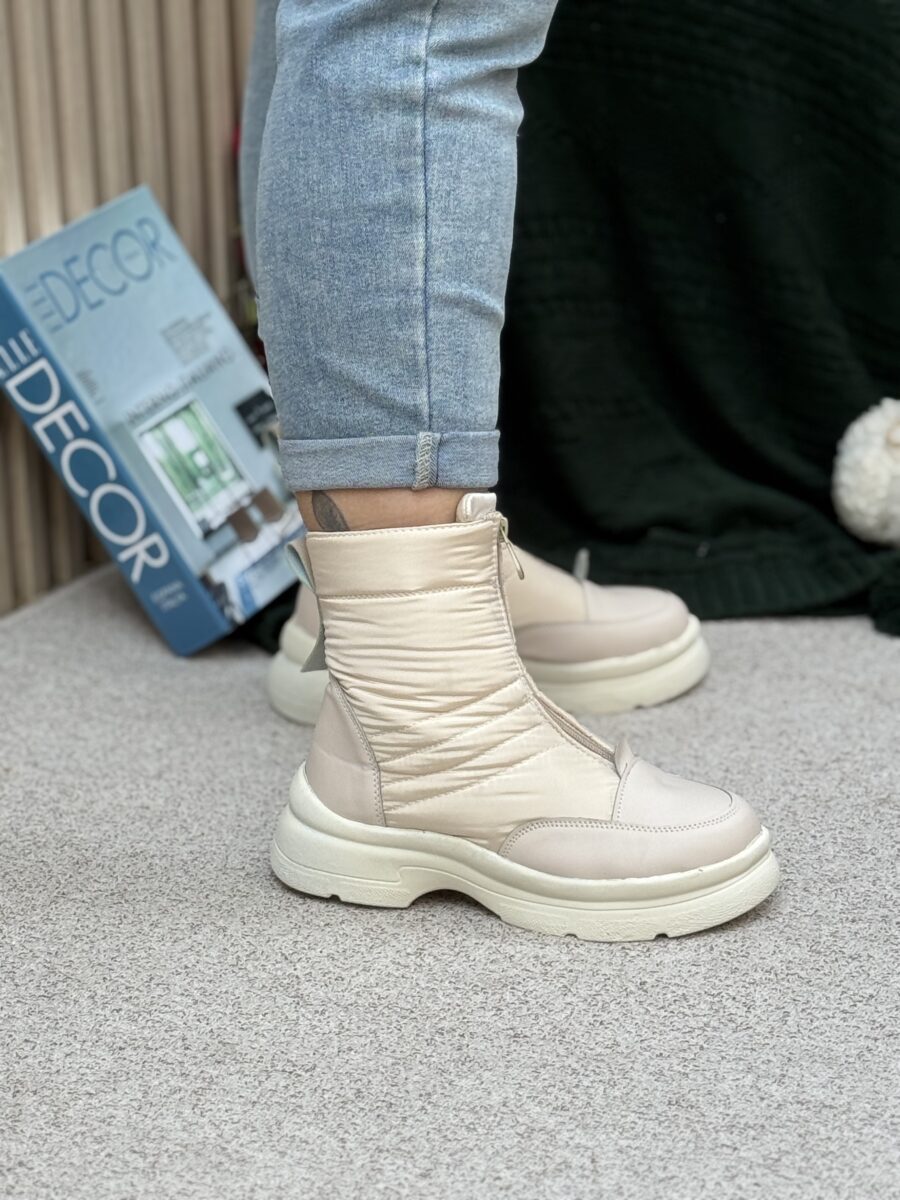 نیم بوت کاپشنی جلو زیپ - Image 6