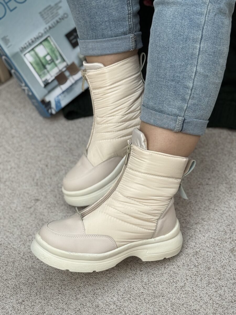 نیم بوت کاپشنی جلو زیپ - Image 3