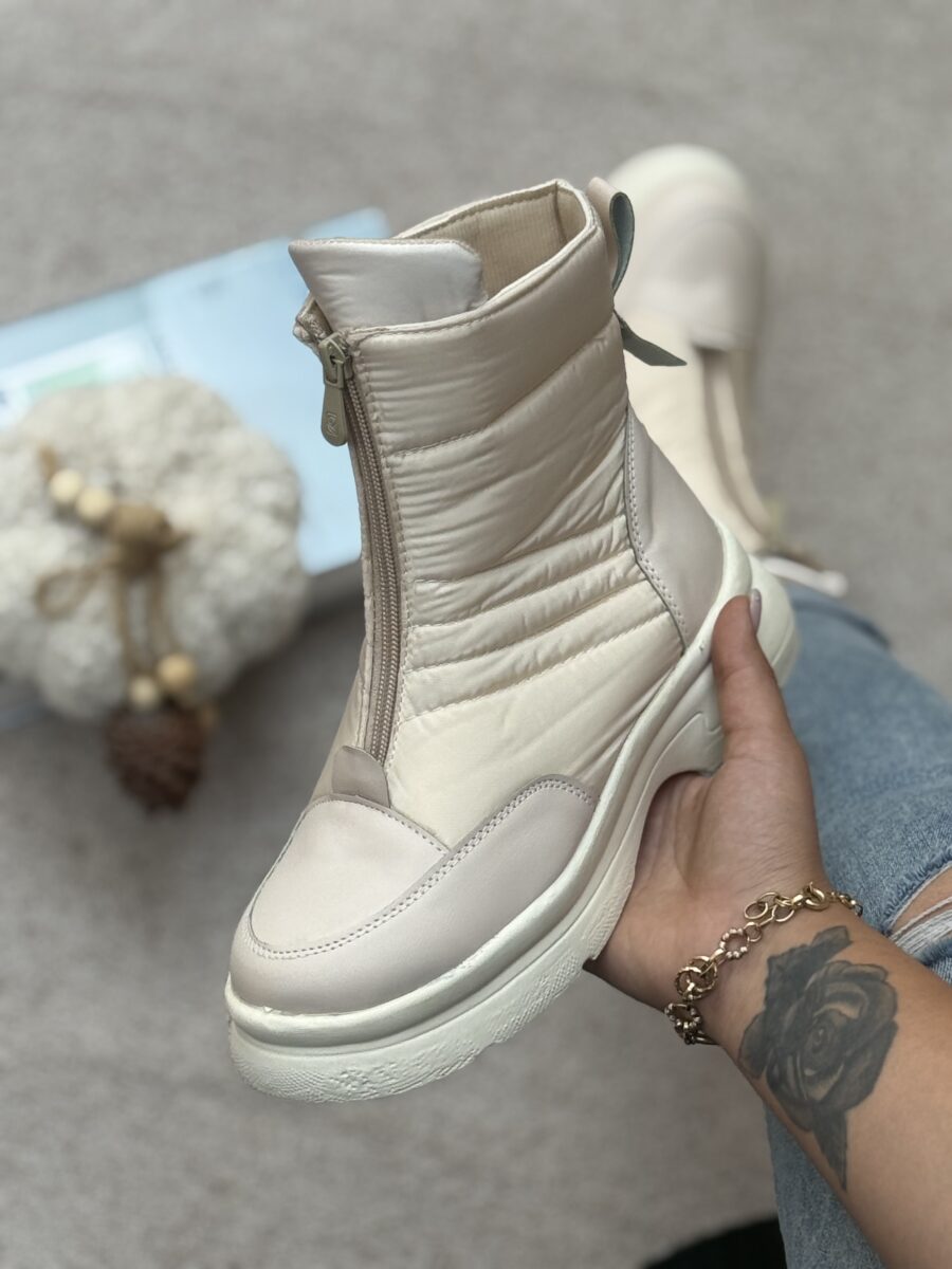 نیم بوت کاپشنی جلو زیپ - Image 2