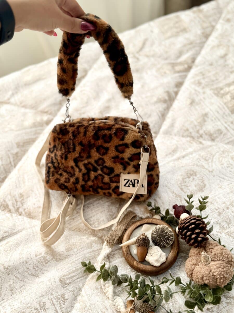 کیف خز طرح پلنگی کد:3003 - Image 5